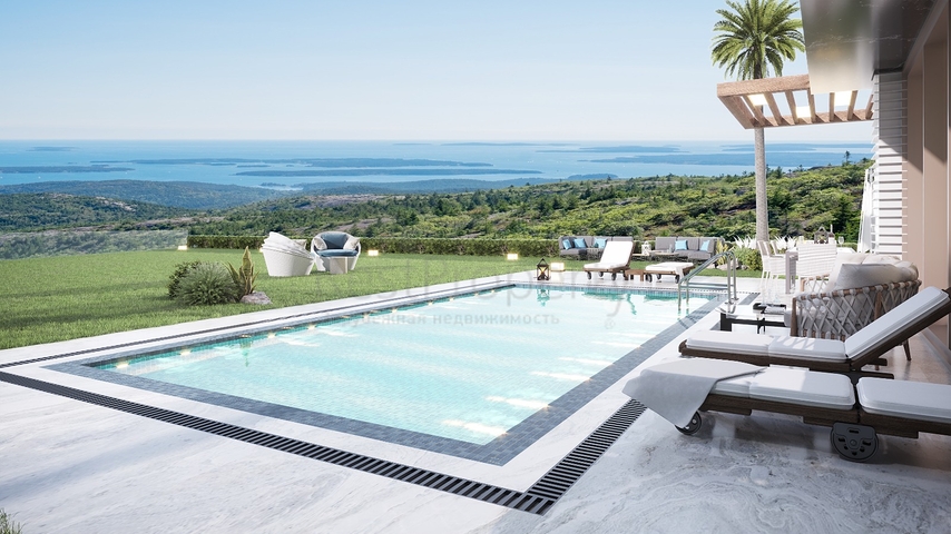 Luxury villa project under construction in Yalikavak area 