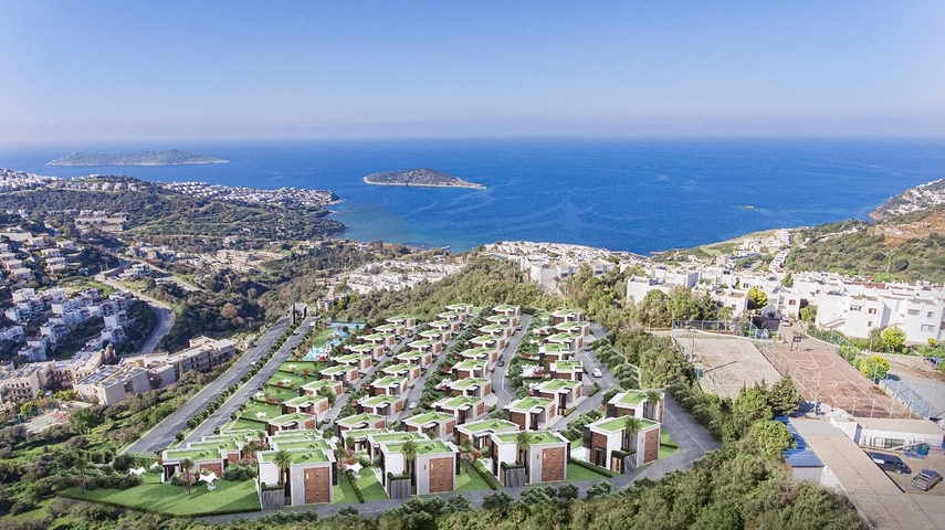 Luxury villa project under construction in Yalikavak area 