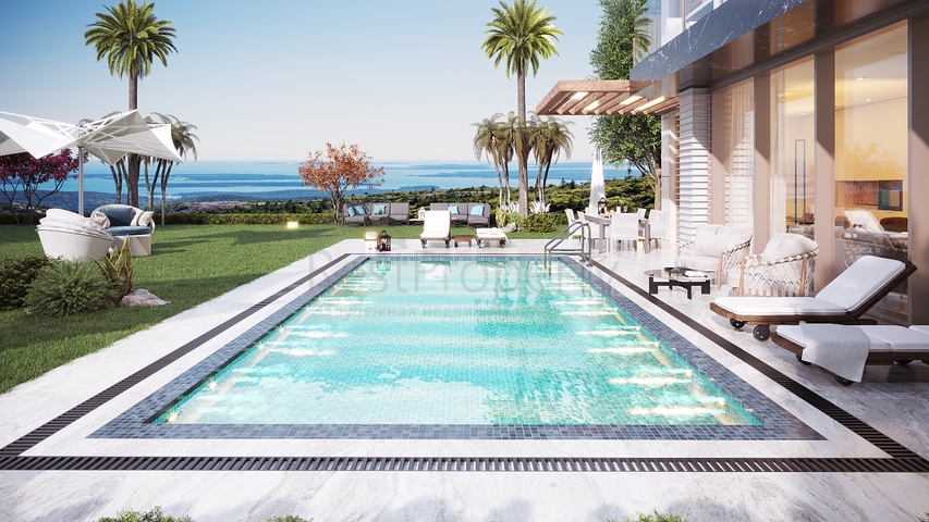 Luxury villa project under construction in Yalikavak area 