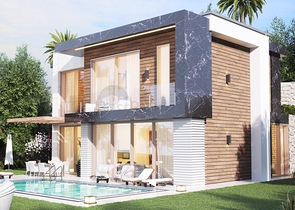 Luxury villa project under construction in Yalikavak area 