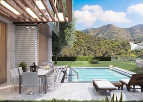 Luxury villa project under construction in Yalikavak area 