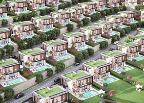 Luxury villa project under construction in Yalikavak area 