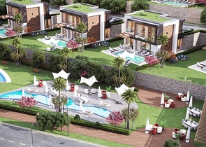 Luxury villa project under construction in Yalikavak area 