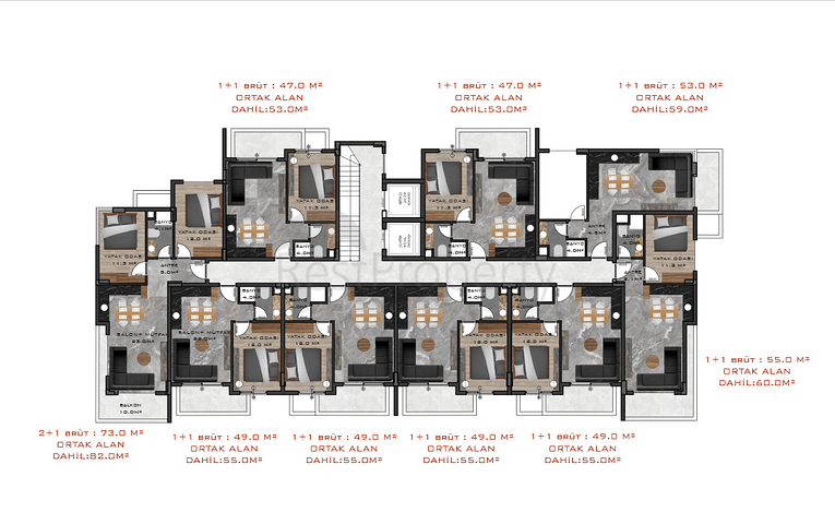 A boutique concept complex under construction in the Oba area