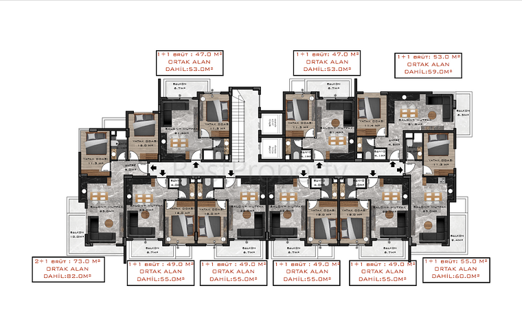 A boutique concept complex under construction in the Oba area