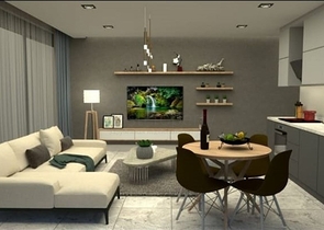 A boutique concept complex under construction in the Oba area