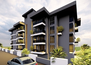 A boutique concept complex under construction in the Oba area