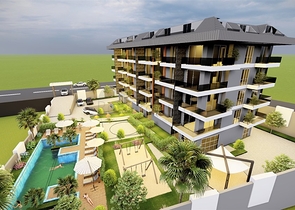 A boutique concept complex under construction in the Oba area