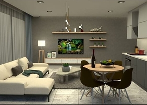 A boutique concept complex under construction in the Oba area