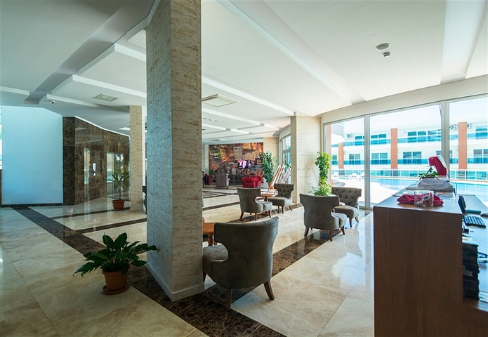 Furnished two-bedroom apartment in the center of Mahmutlar