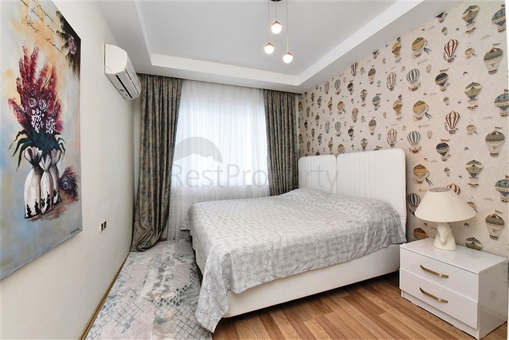Furnished two-bedroom apartment in the center of Mahmutlar