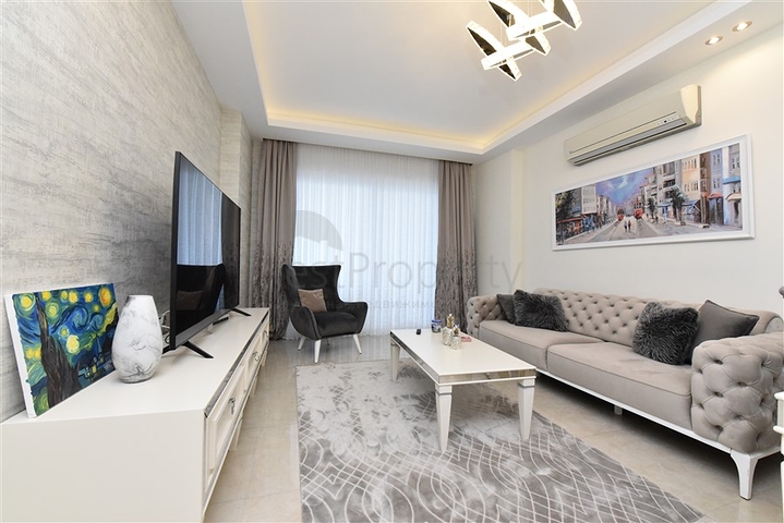 Furnished two-bedroom apartment in the center of Mahmutlar