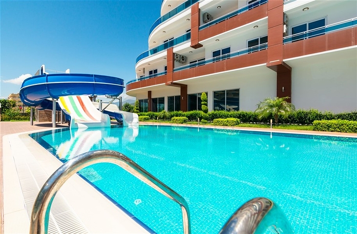 Furnished two-bedroom apartment in the center of Mahmutlar