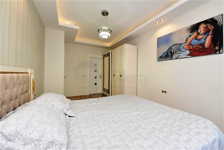 Furnished two-bedroom apartment in the center of Mahmutlar