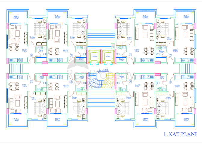 A project for living and investment 200 m from the sea in a resort area 