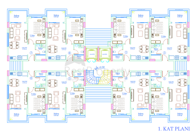 A project for living and investment 200 m from the sea in a resort area 