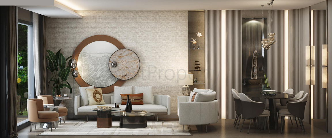 A project that includes private terraces with a garden