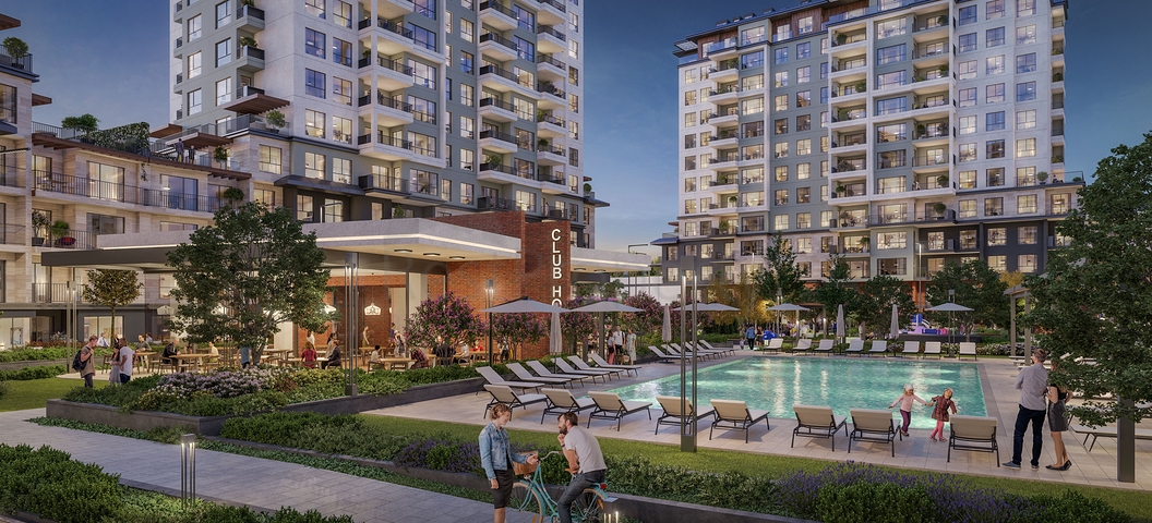 A project that includes private terraces with a garden