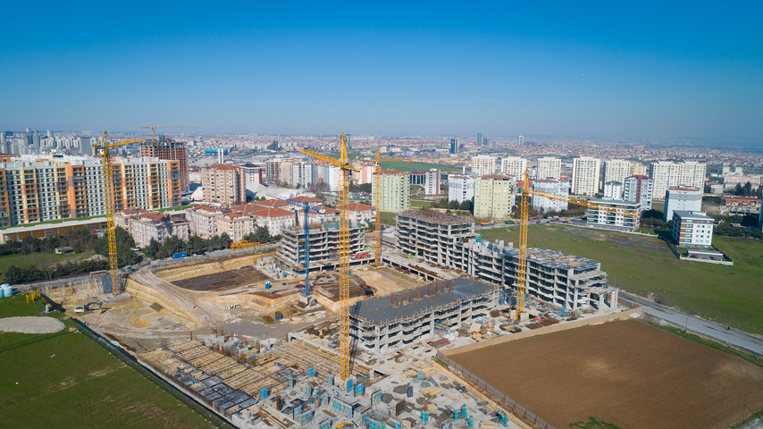 A project that includes private terraces with a garden