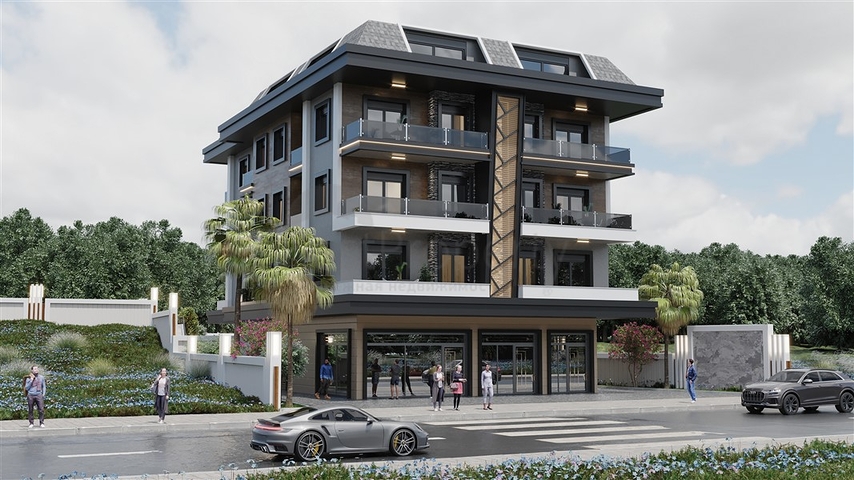 New residential complex 400 m from the sea in Kestel district 