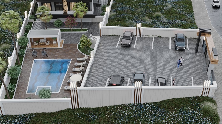 New residential complex 400 m from the sea in Kestel district 