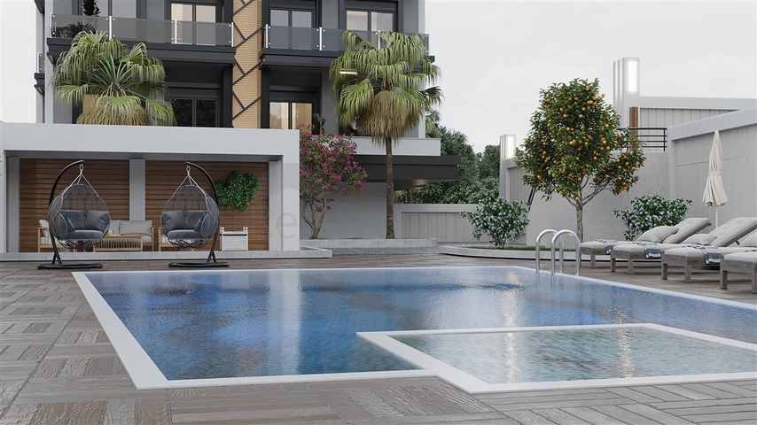 New residential complex 400 m from the sea in Kestel district 