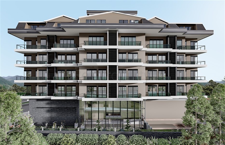 A new project under construction in the Mahmutlar area