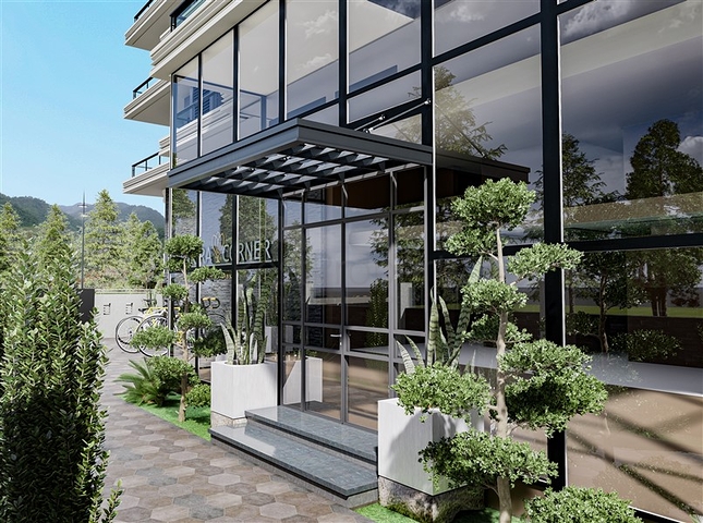 A new project under construction in the Mahmutlar area