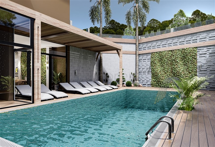 A new project under construction in the Mahmutlar area