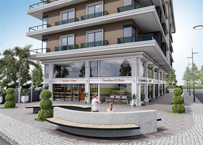 A new project under construction in the Mahmutlar area