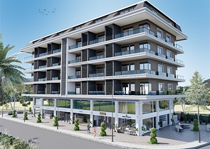 A new project under construction in the Mahmutlar area