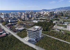 A new project under construction in the Mahmutlar area