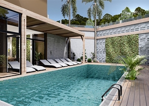 A new project under construction in the Mahmutlar area