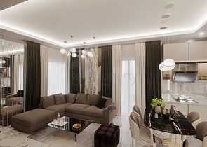 A new project under construction in the Mahmutlar area