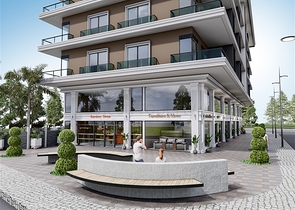 A new project under construction in the Mahmutlar area