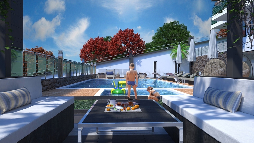 Apartment in a new investment project in Kestel district