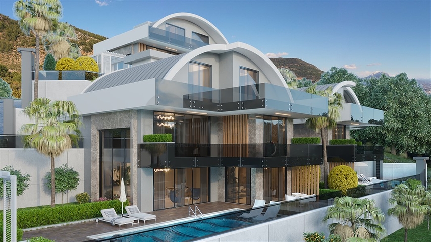 5+1 luxury villa project in the center of Alanya with stunning panoramic views