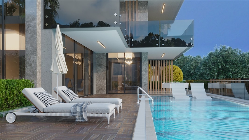 5+1 luxury villa project in the center of Alanya with stunning panoramic views