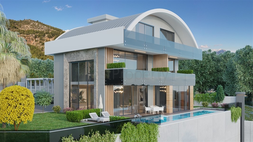 5+1 luxury villa project in the center of Alanya with stunning panoramic views
