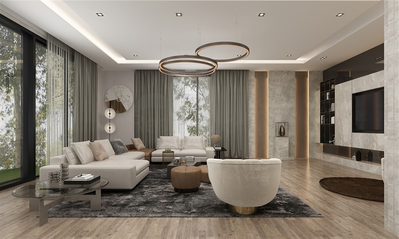 5+1 luxury villa project in the center of Alanya with stunning panoramic views