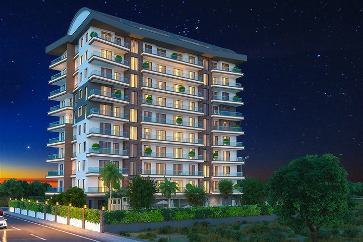 3+1 penthouse with sea view in Mahmutlar area