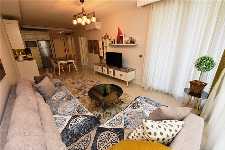 One-bedroom apartment in a complex on the first line in Kestel district