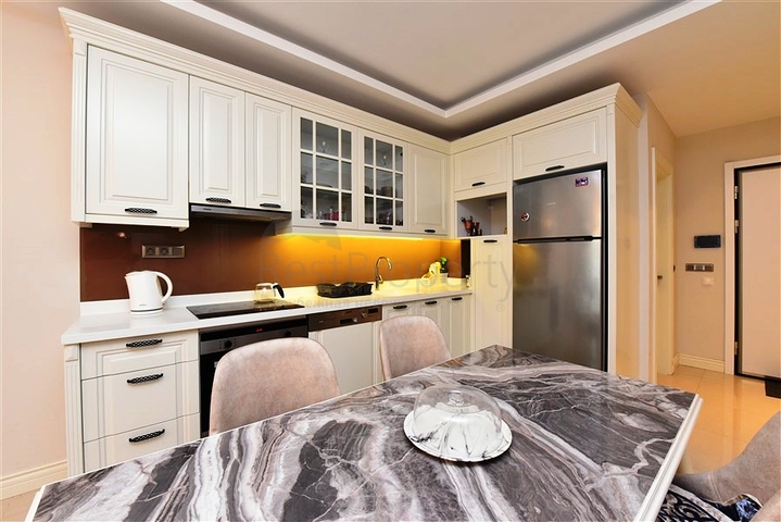 One-bedroom apartment in a complex on the first line in Kestel district