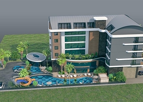 Apartments in a new residential complex 50 m from the beach in Kargicak district
