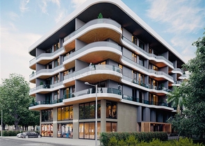 Apartments in a new residential complex 50 m from the beach in Kargicak district