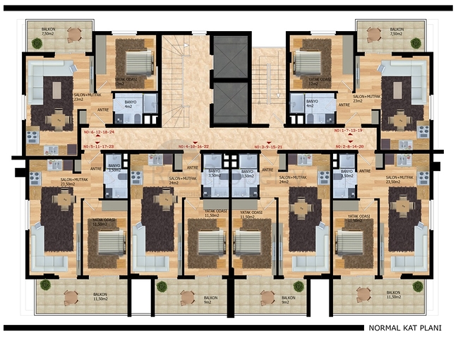 A new investment project in the heart of Mahmutlar