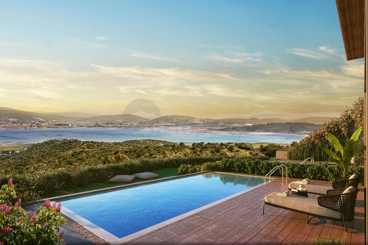 Modern style villas with lake views.