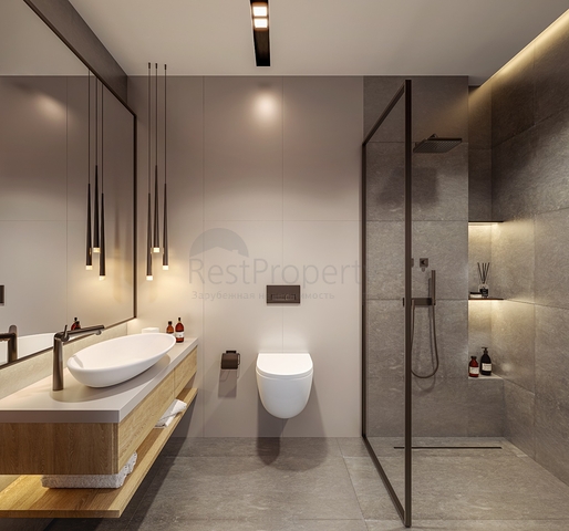 Modern style villas with lake views.