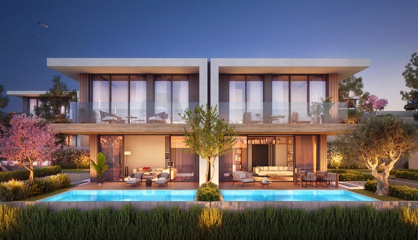 Modern style villas with lake views.