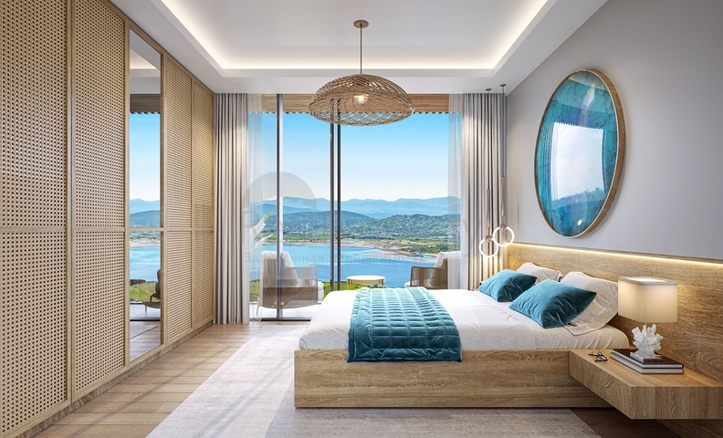 Modern style villas with lake views.